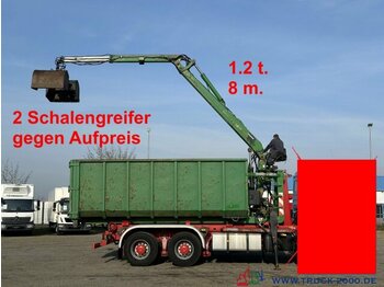  Abrollcontainer 23 m³ + Kran Hiab F 95S 1.2t 8m - Κοντέινερ τύπου γάντζου: φωτογραφία 1
