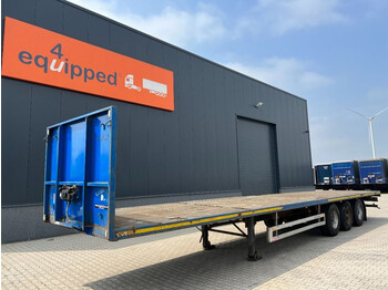 Επικαθήμενο πλατφόρμα/ Καρότσα Pacton original flatbed, 8 twistlocks, 44 timberstakes, BPW, hardwooden floor, NL-trailer: φωτογραφία 1
