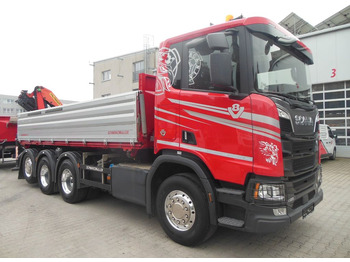 Φορτηγό ανατρεπόμενο, Φορτηγό με γερανό Scania R 580,8X4,KIPPER,BORDMATIC,PALFINGER PK 19.001: φωτογραφία 2