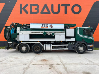 Όχημα εκκένωσης βόθρων Scania P 360 6x2*4 Larsen A/S TANK 10000 l / VACUUM Vacustar W1300R / PRESSURE Uraca F716: φωτογραφία 4