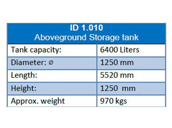 Ρεζερβουάρ καυσίμου για Φορτηγό de Visser Used 6400 L (3,2 ton) Gastanks - Gas, Gaz, LPG, GPL, Propane, Butane Tank Aboveground Used gastanks ID 1.010 ( Flexible options: Wholesale in a trailer/ Retail): φωτογραφία 2