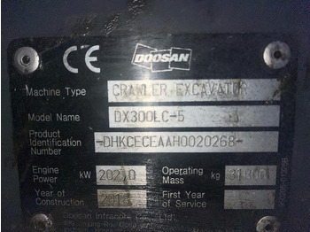 Ερπυστριοφόρος εκσκαφέας Doosan DX300LC-5: φωτογραφία 5 Ερπυστριοφόρος εκσκαφέας Doosan DX300LC-5: φωτογραφία 5
