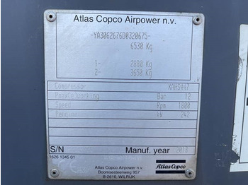 Αεροσυμπιεστής Atlas-Copco XAHS 447 CD - N: φωτογραφία 2