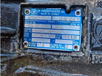 Κιβώτιο ταχυτήτων ZF Astronic 12AS1210TO Gearbox: φωτογραφία 2