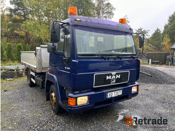 Φορτηγό ανατρεπόμενο, Φορτηγό με γερανό 2000 Tippbil med kran og  plan MAN 12.224LC. EU-Godkjent: φωτογραφία 3