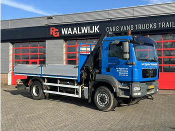 Φορτηγό με γερανό MAN TGM 18-290 4x4 Kraan met Open laadbak HMF Kraan 13 T: φωτογραφία 3