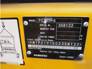 Ερπυστριοφόρος εκσκαφέας KOMATSU PC200: φωτογραφία 3