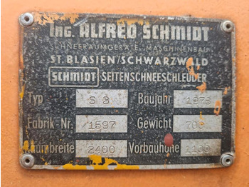 Φυσητήρας χιονιού Schmidt S3 Schneeschleuder Schneefräse 240cm für Unimog U300 400 500 405 427 423 429 530 535 Schneepflug Schneeschild Scheeschieber Winterdienst Schmidt Beilhack: φωτογραφία 5
