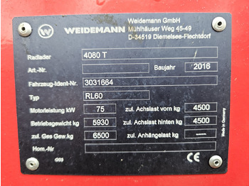 Τηλεσκοπικός μπροστινός φορτωτής 2016 Weidemann 4080T, 3313 hours: φωτογραφία 5 Τηλεσκοπικός μπροστινός φορτωτής 2016 Weidemann 4080T, 3313 hours: φωτογραφία 5