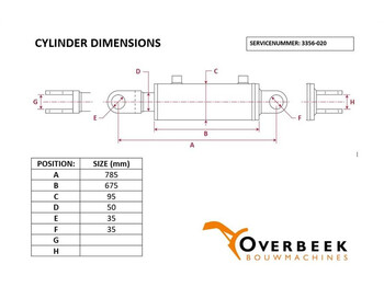 Υδραυλικό για Κατασκευή μηχανήματα Atlas 52 D - Tilt cylinder/Kippzylinder/Nijgcilinder: φωτογραφία 4