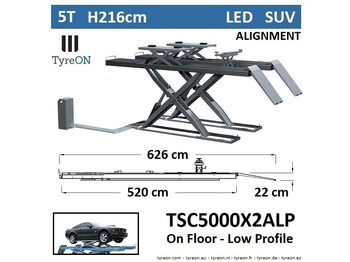 Εξοπλισμός γκαράζ TSC5000X2A LP wheel alignment lift - On floor - Free wheel lifting system - 5.2 m lightened runways (76 cm wide) - Low profile - 5T: φωτογραφία 5