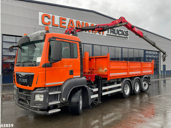 Φορτηγό ανατρεπόμενο, Φορτηγό με γερανό MAN TGS 35.400 8x4 Euro 6 Palfinger 17 Tonmeter Z-kraan: φωτογραφία 2