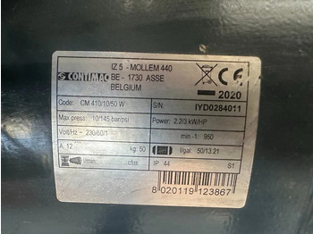 Νέα Αεροσυμπιεστής COMPRESSOR Contimac CM410/10/50W 3 PK 400 L / min 10 Bar Elektrische Zuigercompressor: φωτογραφία 3