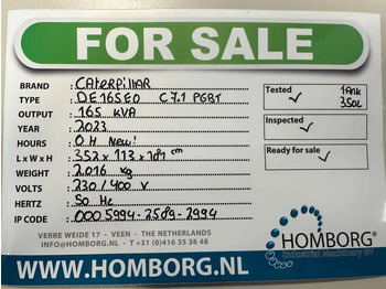 Νέα Βιομηχανική γεννήτρια Caterpillar DE165E0 C7.1 PGBT 165 kVA Silent Generatorset CAT New !: φωτογραφία 2 Νέα Βιομηχανική γεννήτρια Caterpillar DE165E0 C7.1 PGBT 165 kVA Silent Generatorset CAT New !: φωτογραφία 2