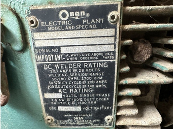 Βιομηχανική γεννήτρια GENERATOR Onan Portaweld 200 Las generator Welding generator 200 Amp Benzine Petrol: φωτογραφία 3