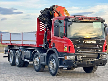 Φορτηγό ανατρεπόμενο, Φορτηγό με γερανό Scania P 400 Kipper 6,80 m * PK 33002-EH D + FUNK * 8x4: φωτογραφία 3