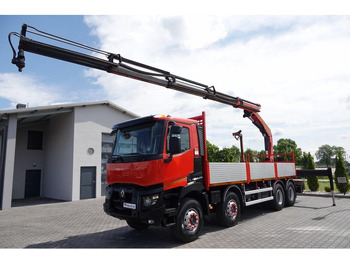 Φορτηγό με ανοιχτή καρότσα, Φορτηγό με γερανό Renault C 430 / 8x4 / SKRZYNIOWY 7 M + HDS PALFINGER PK 24001-K C / WYSÓ: φωτογραφία 3 Φορτηγό με ανοιχτή καρότσα, Φορτηγό με γερανό Renault C 430 / 8x4 / SKRZYNIOWY 7 M + HDS PALFINGER PK 24001-K C / WYSÓ: φωτογραφία 3