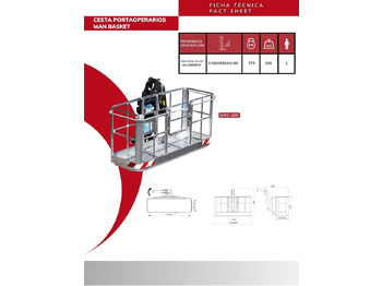 Παρελκόμενα για Γερανός παπαγάλος 180º Self-leveling Aluminum Man Basket CPAG-2A-FE*: φωτογραφία 2