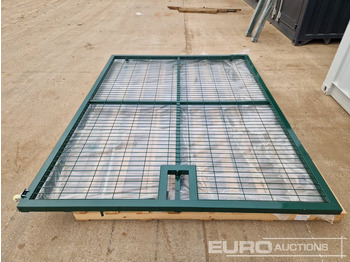 Εξοπλισμού κατασκευών 3m x 2.3m Heavy Duty Galvanized Powder Coated Gate (2 of), 100mm x 100mm Post (2 of), Assembly Kit (Green): φωτογραφία 5