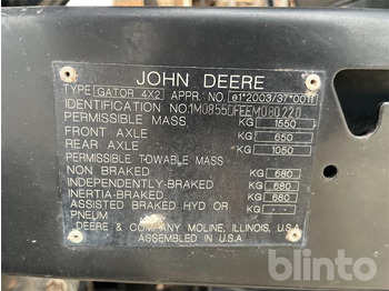Τετράκλινα John Deere Gator XUV 855D 4x2 (2014): φωτογραφία 5 Τετράκλινα John Deere Gator XUV 855D 4x2 (2014): φωτογραφία 5