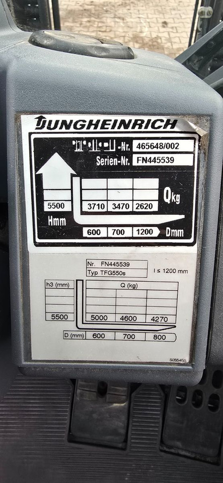 Περονοφόρο όχημα Jungheinrich TFG 550 S Stapler Frontstapler Gabelstapler: φωτογραφία 12