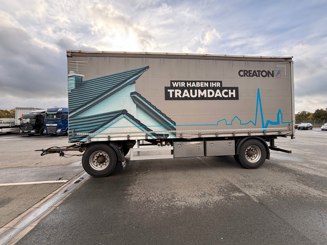 AZP18 Plane + Staplerhalterung - Τρέιλερ κουρτίνα: φωτογραφία 1 AZP18 Plane + Staplerhalterung - Τρέιλερ κουρτίνα: φωτογραφία 1