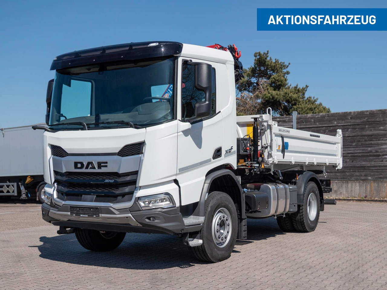 DAF FA XDC 370 Krankipper DAF XDC 370 FA Meiller Krankipper HMF - Φορτηγό με γερανό, Φορτηγό ανατρεπόμενο: φωτογραφία 1 DAF FA XDC 370 Krankipper DAF XDC 370 FA Meiller Krankipper HMF - Φορτηγό με γερανό, Φορτηγό ανατρεπόμενο: φωτογραφία 1