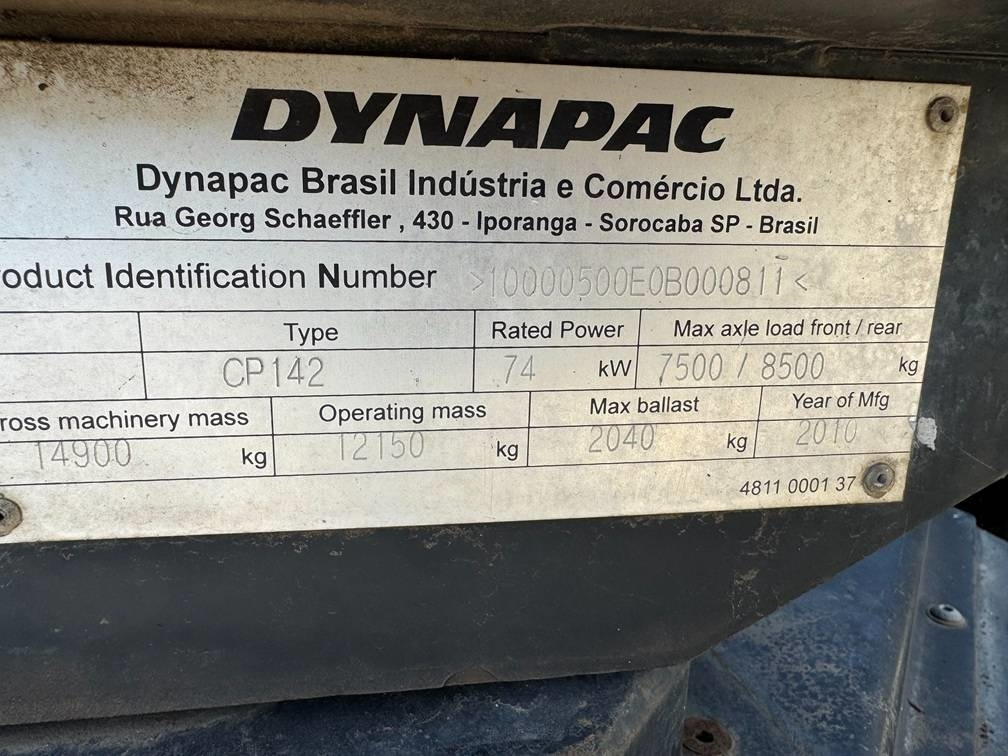 Πνευματικός οδοστρωτήρας Dynapac CP 142: φωτογραφία 9 Πνευματικός οδοστρωτήρας Dynapac CP 142: φωτογραφία 9