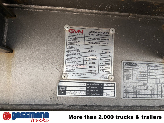 GVN Trailer 329, Liftachse, Verbr. auf 3m, hydr. - Επικαθήμενο με χαμηλό δάπεδο: φωτογραφία 3 GVN Trailer 329, Liftachse, Verbr. auf 3m, hydr. - Επικαθήμενο με χαμηλό δάπεδο: φωτογραφία 3