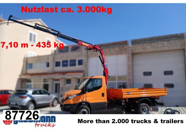 Iveco Daily 70C18H 4x2 mit Kran HMF 340-K3, Funk - Φορτηγό ανατρεπόμενο, Φορτηγό με γερανό: φωτογραφία 1 Iveco Daily 70C18H 4x2 mit Kran HMF 340-K3, Funk - Φορτηγό ανατρεπόμενο, Φορτηγό με γερανό: φωτογραφία 1