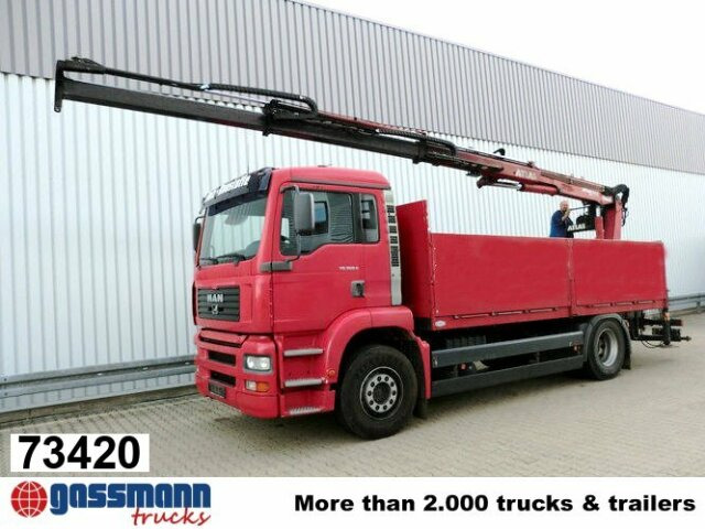 MAN TGA 18.360 4x2, Baustoff, Kran ATLAS 125.1 - Φορτηγό με ανοιχτή καρότσα, Φορτηγό με γερανό: φωτογραφία 1 MAN TGA 18.360 4x2, Baustoff, Kran ATLAS 125.1 - Φορτηγό με ανοιχτή καρότσα, Φορτηγό με γερανό: φωτογραφία 1