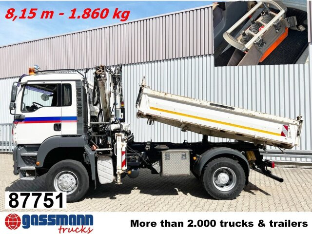 MAN TGA 18.440 4x4 BB mit Kran Atlas AK 165.2E, Funk - Φορτηγό ανατρεπόμενο, Φορτηγό με γερανό: φωτογραφία 1 MAN TGA 18.440 4x4 BB mit Kran Atlas AK 165.2E, Funk - Φορτηγό ανατρεπόμενο, Φορτηγό με γερανό: φωτογραφία 1