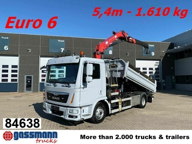 MAN TGL 12.180 4X2 BL mit Kran HMF 900-K1 - Φορτηγό ανατρεπόμενο, Φορτηγό με γερανό: φωτογραφία 1 MAN TGL 12.180 4X2 BL mit Kran HMF 900-K1 - Φορτηγό ανατρεπόμενο, Φορτηγό με γερανό: φωτογραφία 1