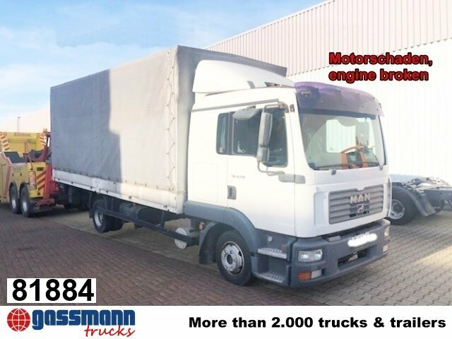 MAN TGL 8.210 BL 4x2 mit LBW, Motorschaden! - Φορτηγό με ανοιχτή καρότσα: φωτογραφία 1 MAN TGL 8.210 BL 4x2 mit LBW, Motorschaden! - Φορτηγό με ανοιχτή καρότσα: φωτογραφία 1