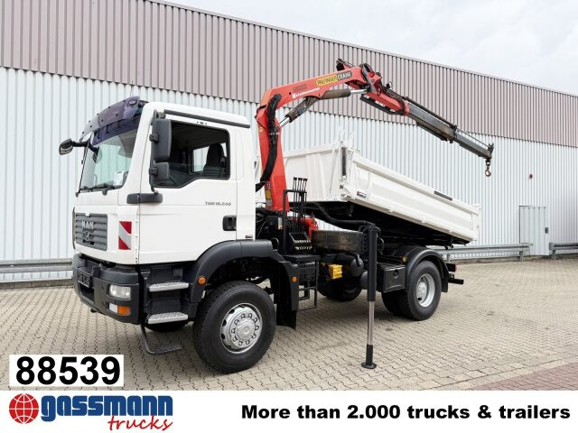 MAN TGM 18.240 4x4 BB mit Kran Palfinger PK9501 - Φορτηγό ανατρεπόμενο, Φορτηγό με γερανό: φωτογραφία 1 MAN TGM 18.240 4x4 BB mit Kran Palfinger PK9501 - Φορτηγό ανατρεπόμενο, Φορτηγό με γερανό: φωτογραφία 1