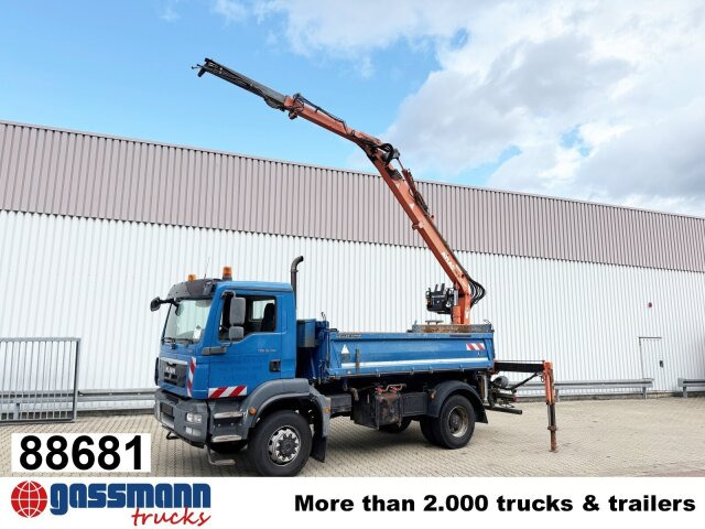 MAN TGM 18.290 4X4 BB, EEV, Heckkran Atlas AK - Φορτηγό ανατρεπόμενο, Φορτηγό με γερανό: φωτογραφία 1 MAN TGM 18.290 4X4 BB, EEV, Heckkran Atlas AK - Φορτηγό ανατρεπόμενο, Φορτηγό με γερανό: φωτογραφία 1