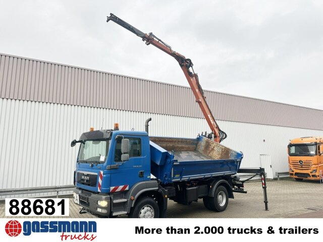 MAN TGM 18.290 4X4 BB, EEV, Heckkran Atlas AK - Φορτηγό ανατρεπόμενο, Φορτηγό με γερανό: φωτογραφία 1 MAN TGM 18.290 4X4 BB, EEV, Heckkran Atlas AK - Φορτηγό ανατρεπόμενο, Φορτηγό με γερανό: φωτογραφία 1