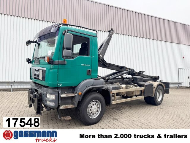 MAN TGM 18.340 4x4 BB, Hiab LHT 19046 Abrollkipper, - Φορτηγό φόρτωσης γάντζου: φωτογραφία 1 MAN TGM 18.340 4x4 BB, Hiab LHT 19046 Abrollkipper, - Φορτηγό φόρτωσης γάντζου: φωτογραφία 1
