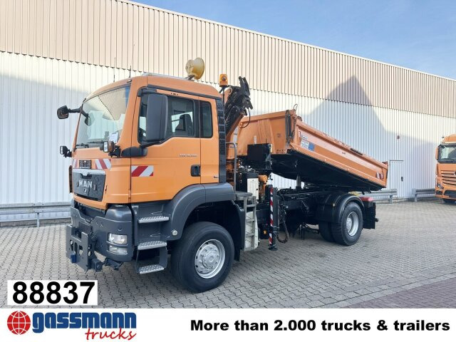 MAN TGS 18.320 4x4 BB, Winterdienstausstattung, Kran - Φορτηγό ανατρεπόμενο, Φορτηγό με γερανό: φωτογραφία 1 MAN TGS 18.320 4x4 BB, Winterdienstausstattung, Kran - Φορτηγό ανατρεπόμενο, Φορτηγό με γερανό: φωτογραφία 1