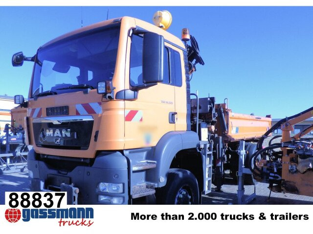 MAN TGS 18.320 4x4 BB, Winterdienstausstattung, Kran - Φορτηγό ανατρεπόμενο, Φορτηγό με γερανό: φωτογραφία 1 MAN TGS 18.320 4x4 BB, Winterdienstausstattung, Kran - Φορτηγό ανατρεπόμενο, Φορτηγό με γερανό: φωτογραφία 1