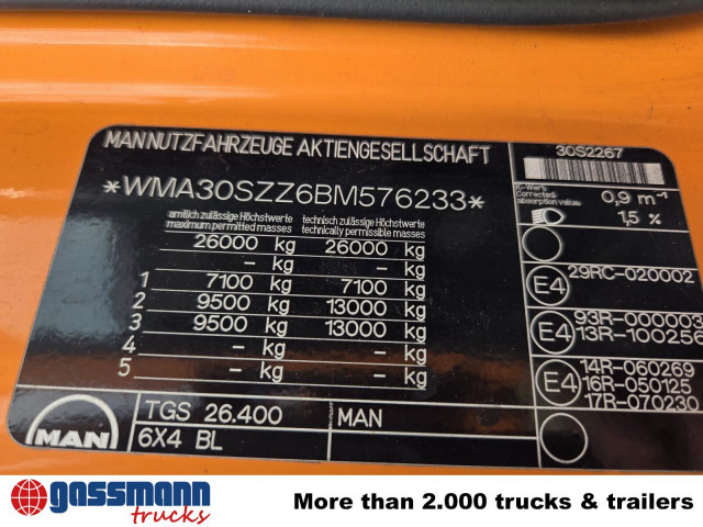 MAN TGS 26.400 6X4 BL - Φορτηγό σασί: φωτογραφία 5 MAN TGS 26.400 6X4 BL - Φορτηγό σασί: φωτογραφία 5