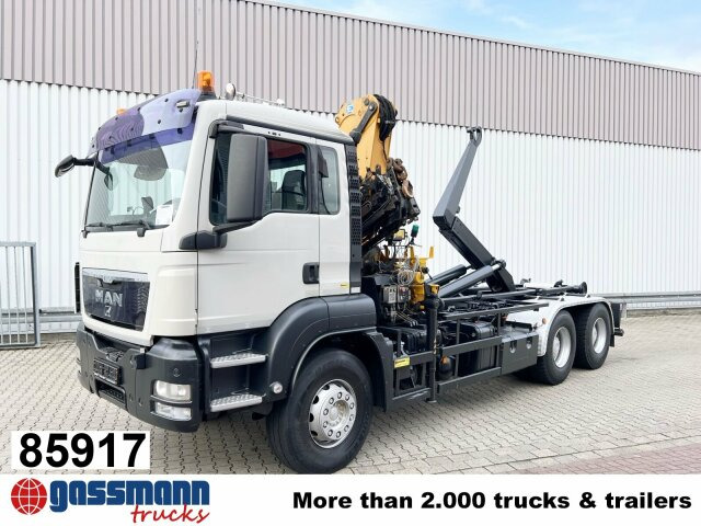MAN TGS 33.440 6X4 BL mit Kran Effer 165-3S, Funk - Φορτηγό φόρτωσης γάντζου, Φορτηγό με γερανό: φωτογραφία 1 MAN TGS 33.440 6X4 BL mit Kran Effer 165-3S, Funk - Φορτηγό φόρτωσης γάντζου, Φορτηγό με γερανό: φωτογραφία 1