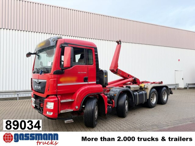 MAN TGS 35.500 8x4 BB, Pritarder, Meiller RK 30.65 - Φορτηγό φόρτωσης γάντζου: φωτογραφία 1 MAN TGS 35.500 8x4 BB, Pritarder, Meiller RK 30.65 - Φορτηγό φόρτωσης γάντζου: φωτογραφία 1