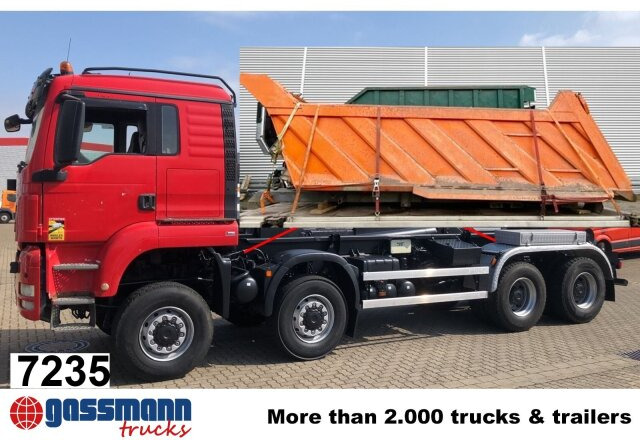 MAN TGS 41.480 8X8 BB, Bender Stahlmulde ca. 18m³, - Φορτηγό σασί: φωτογραφία 1 MAN TGS 41.480 8X8 BB, Bender Stahlmulde ca. 18m³, - Φορτηγό σασί: φωτογραφία 1