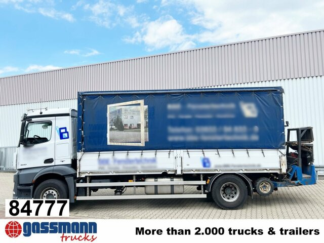 Mercedes-Benz Antos 1840 L 4x2, Aufnahme für Mitnahmestapler - Φορτηγό με ανοιχτή καρότσα: φωτογραφία 1 Mercedes-Benz Antos 1840 L 4x2, Aufnahme für Mitnahmestapler - Φορτηγό με ανοιχτή καρότσα: φωτογραφία 1