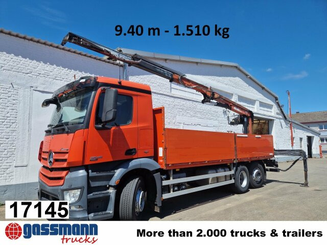 Mercedes-Benz Arocs 2545 L/6x2/4, Atlas Kran, 145.2-A19 VB, - Φορτηγό με ανοιχτή καρότσα, Φορτηγό με γερανό: φωτογραφία 1 Mercedes-Benz Arocs 2545 L/6x2/4, Atlas Kran, 145.2-A19 VB, - Φορτηγό με ανοιχτή καρότσα, Φορτηγό με γερανό: φωτογραφία 1
