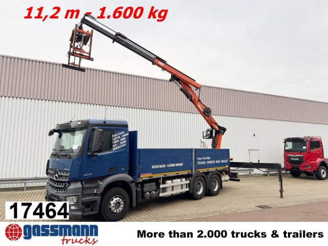 Mercedes-Benz Arocs 2642 6x4 mit Heckkran Atlas AK 186.3 V-2 - Φορτηγό με ανοιχτή καρότσα, Φορτηγό με γερανό: φωτογραφία 1 Mercedes-Benz Arocs 2642 6x4 mit Heckkran Atlas AK 186.3 V-2 - Φορτηγό με ανοιχτή καρότσα, Φορτηγό με γερανό: φωτογραφία 1