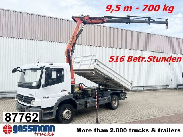 Mercedes-Benz Atego 1224 KK 4x2, 2x AHK, Kran Palfinger PK8501 - Φορτηγό ανατρεπόμενο, Φορτηγό με γερανό: φωτογραφία 1 Mercedes-Benz Atego 1224 KK 4x2, 2x AHK, Kran Palfinger PK8501 - Φορτηγό ανατρεπόμενο, Φορτηγό με γερανό: φωτογραφία 1