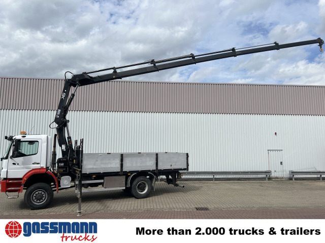 Φορτηγό με ανοιχτή καρότσα, Φορτηγό με γερανό Mercedes-Benz Axor 1828 A 4x4 mit Kran Hiab XS 166 E-5: φωτογραφία 11