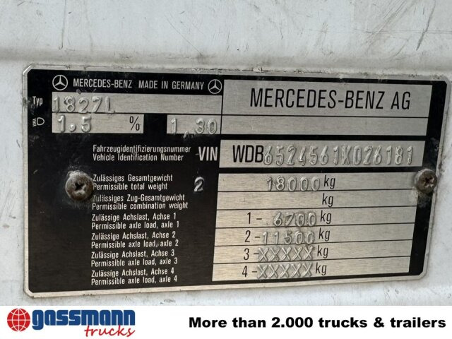 Mercedes-Benz SK 1827L 4x2 - Φορτηγό με ανοιχτή καρότσα: φωτογραφία 5 Mercedes-Benz SK 1827L 4x2 - Φορτηγό με ανοιχτή καρότσα: φωτογραφία 5